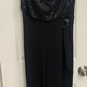 Chic Black Sequin Jumpsuit